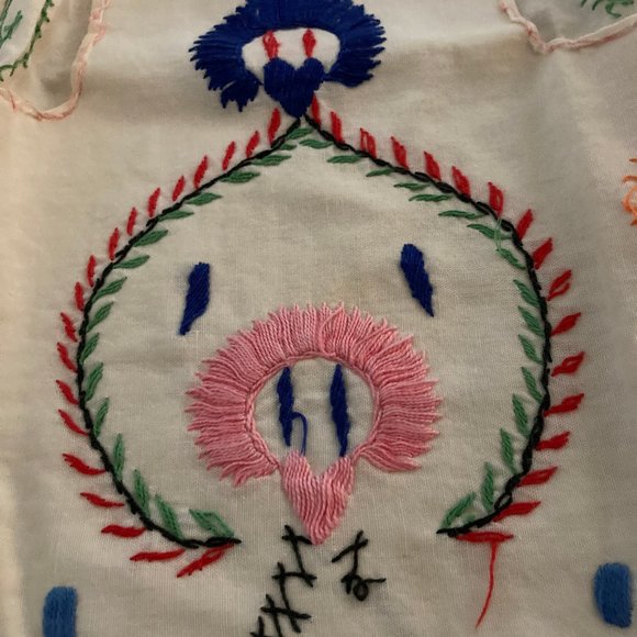 Two Mid Century Hand Embroidered Kitchen Aprons - Picture 8 of 11